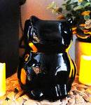 Wicca Witching Hour Feline Black Cat Kitten Essential Oil Warmer Candle Holder