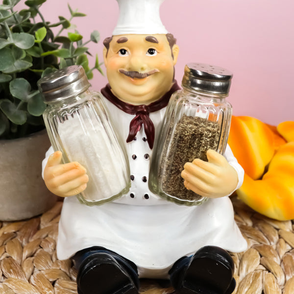 Ebros French Bistro Chef Jean Seasons and Spice Salt Pepper Shaker