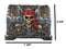 Large Caribbean Pirate Marauder Skull With Criss Cross Blades Treasure Chest Box