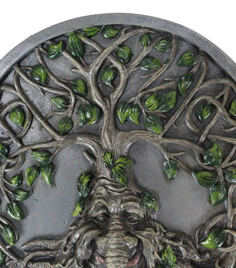 Celtic Tree Man Greenman Tree Of Life Round Wall Decor Plaque Medallion Figurine