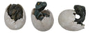 Jurassic Velociraptor And T-Rex Breaking Out Of Egg Dinosaur Figurine Set of 3