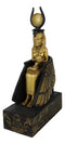 Classical Egyptian Golden Goddess Iset Isis Ra Nursing Horus Baby Figurine