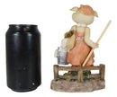 Welcome to The Pigsty Whimsical Cinderella Pig Carrying A Pail and Mop Figurine