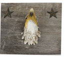 22"L Rustic Western American Patriotic Bald Eagle 4-Peg Wall Coat Hooks Plaque