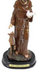 Ebros Gift Holy Catholic Saint Francis Monk Figurine Shrine Decorative Figurine 5.5"H