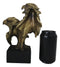 9"H American Bald Eagles Family Busts Figurine With Black Pedestal Eagle Decor