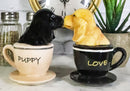 Ebros Cocker Spaniel Puppy Love Magnetic Ceramic Salt Pepper Shakers Set