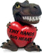 Ebros Prehistoric Passion T-Rex with Big Red Heart Tiny Hands Sign Figurine 6" H