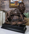 King Of The Jungle African Lion On Pride Rock Bronze Electroplated Figurine