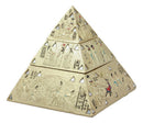 Egyptian Golden Hieroglyphic Pyramid Of The Gods Stackable Jewelry Box Statue