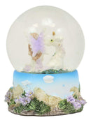 Ebros Set of 4 Fantasy Pixie Fairies And Unicorns Small Glitter Water Globe Figurines