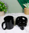 Alchemy Triple Skulls Black Cup With Candle Holder Mug Warmer Shadow Caster Set