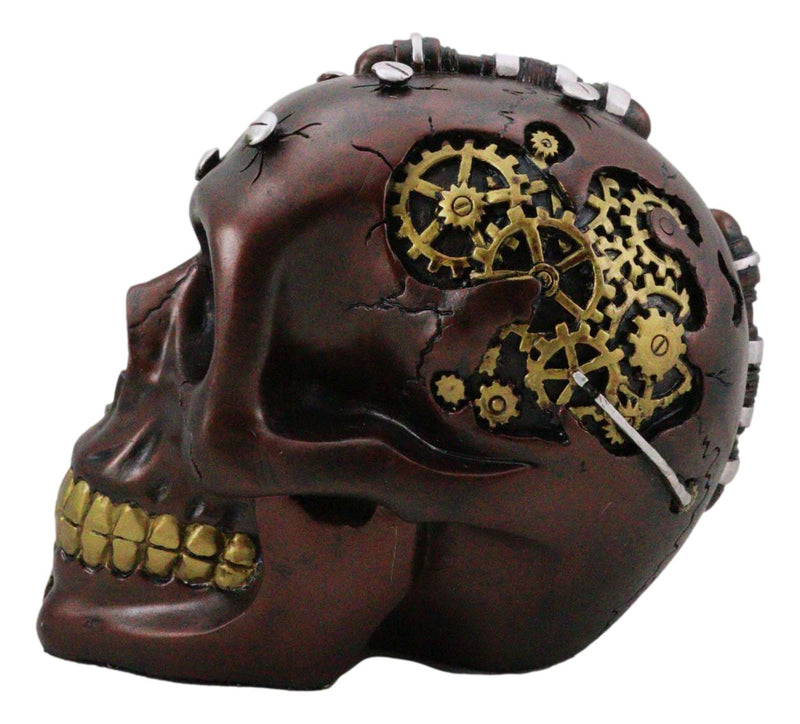 Cool Steampunk Maroon Unit Task Force Gearwork Skull Figurine Skeleton Army