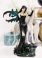 Gothic Pearl Visionary Fairy Strolling With Solar Viserion Dragon Pet Figurine