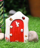 Ebros Fairy Garden Miniature Tinker Bell Magical Pixie Dust Red Door Figurine 4.75"H