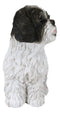 Ebros Large Adorable Lifelike Shih Tzu Dog Statue 10.25" Tall Realistic Glass Eyes