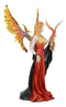 Nene Thomas Fire Goddess Elemental Fairy With Blood Phoenix Avatar Statue 15"H