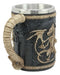 Large Legendary Ossuary Dragon Skeleton Tankard Mug 16oz Fossil Bones Dragon Cup