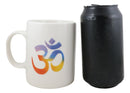 Pack Of 2 Feng Shui Yoga Meditation Sacred Mantra Ohm Bone China Coffee Mugs