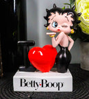 Blowing Kisses I Heart Love Betty Boop Word Art Sign Desktop Plaque Figurine