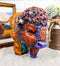 Ebros Gift Wild & Free Colorful American Bison Bust Figurine 7" H Multi Color