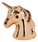 Electroplated Silver Copper Unicorn Head Money Coin Bank Figurine Kids Adults