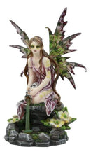 Mythical Goddess Moss Fairy With Elixir Of Youth By Sacred Lagoon Statue 8"Tall