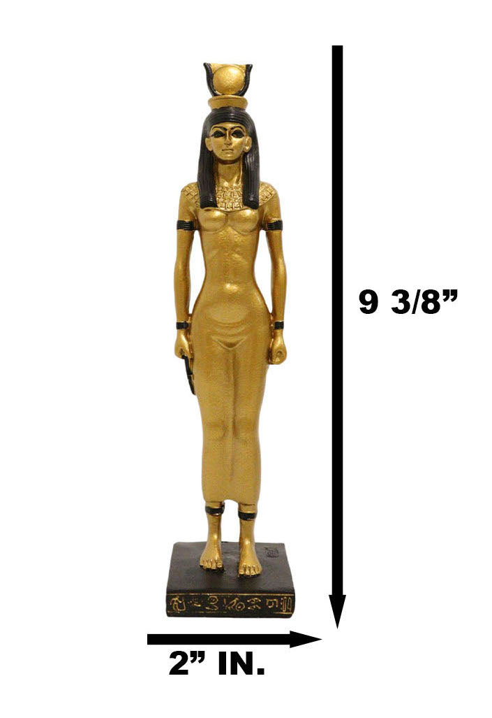 Ebros Egyptian Golden Goddess Hathor Motherhood Music Dance Patroness Figurine