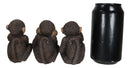 Wise Monkeys See Hear Speak No Evil Ape Collectible Figurine Miniature Set Decor