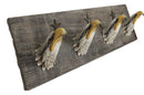 22"L Rustic Western American Patriotic Bald Eagle 4-Peg Wall Coat Hooks Plaque