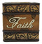 Western Rustic Tuscany Scroll Art Inspirational Faith Tissue Box Cover Figurine