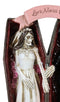 Love Never Dies Skeleton Wedding Couple Holding Hands Inside Coffins Figurine