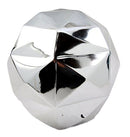 Ebros Geometric Matrix Polygon Silver Chrome Plated Skull Decor Figurine 8.5"L