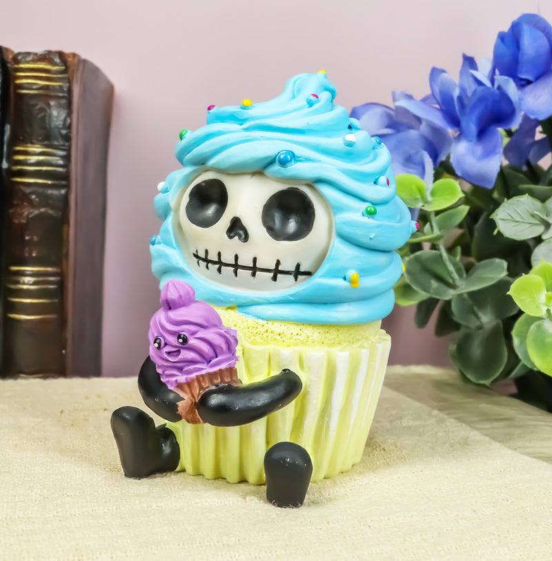 Furrybones Cuppie The Blue Frosted Dessert Cupcake Skeleton Furry Bones Figurine