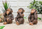 Wise Monkeys See Hear Speak No Evil Ape Collectible Figurine Miniature Set Decor