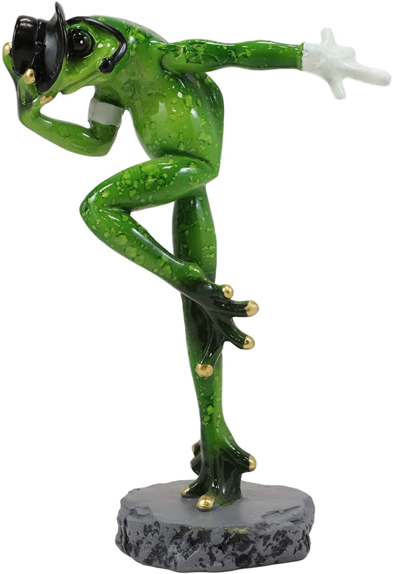 Ebros Froggie Jean Moonwalk Toad Statue Famous Michael Personification 7.25"H