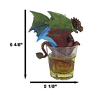 Drunken Spirit Cocktail Drink Gin And Tonic Dragon In Glass Shooter Figurine