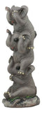 Ebros Pachyderm Friends Whimsical See Hear Speak No Evil Elephants Totem Statue