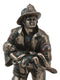 Fireman Saving A Child Statue 7.5" Tall Civil Service Hero Rescue Fire Fighter