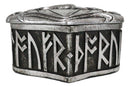 Norse Runes Coat of Arms Heraldry Thor Hammer Mjolnir Decorative Jewelry Box