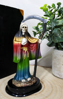 Ebros Gift 5.5"H Rainbow Santa Muerte With Scythe Protection Decorative Figurine