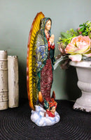 Our Lady of Guadalupe Virgin Mary Religious Statue Real Fabric Dress Collectible