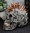 Ebros Military World War Rifle Bullet Shell Casings Mohawk Punk Skull Figurine