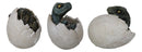 Jurassic Velociraptor And T-Rex Breaking Out Of Egg Dinosaur Figurine Set of 3