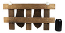 21" Long Rustic Antique Shoe Molds Horizontal Wood Rack Wall Plaque Coat Hooks