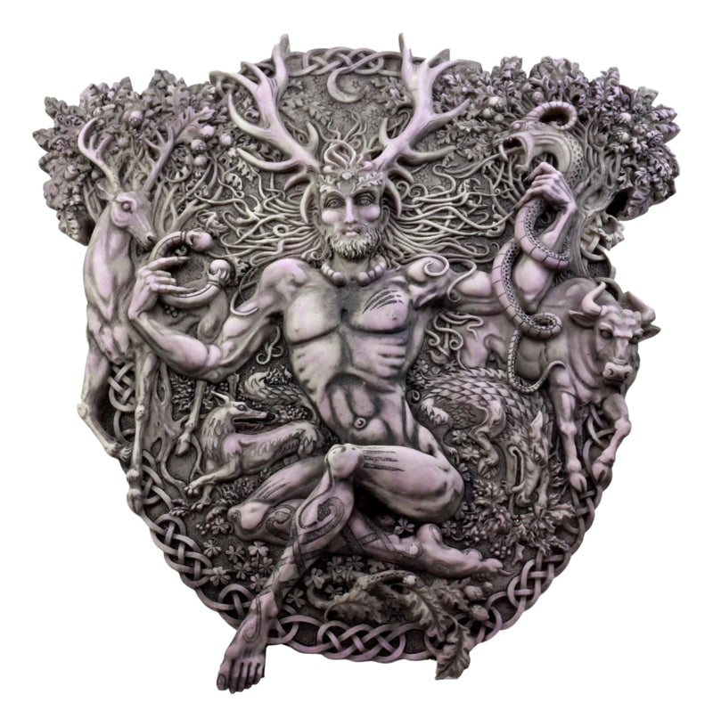 Ebros Wicca Horned God Cernunnos Wall Plaque Masculine Divinity Neopaganism