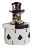 Set Of 4 Ace of Spades Skull Poker Chip Cards Skull Small Decorative Box Decors