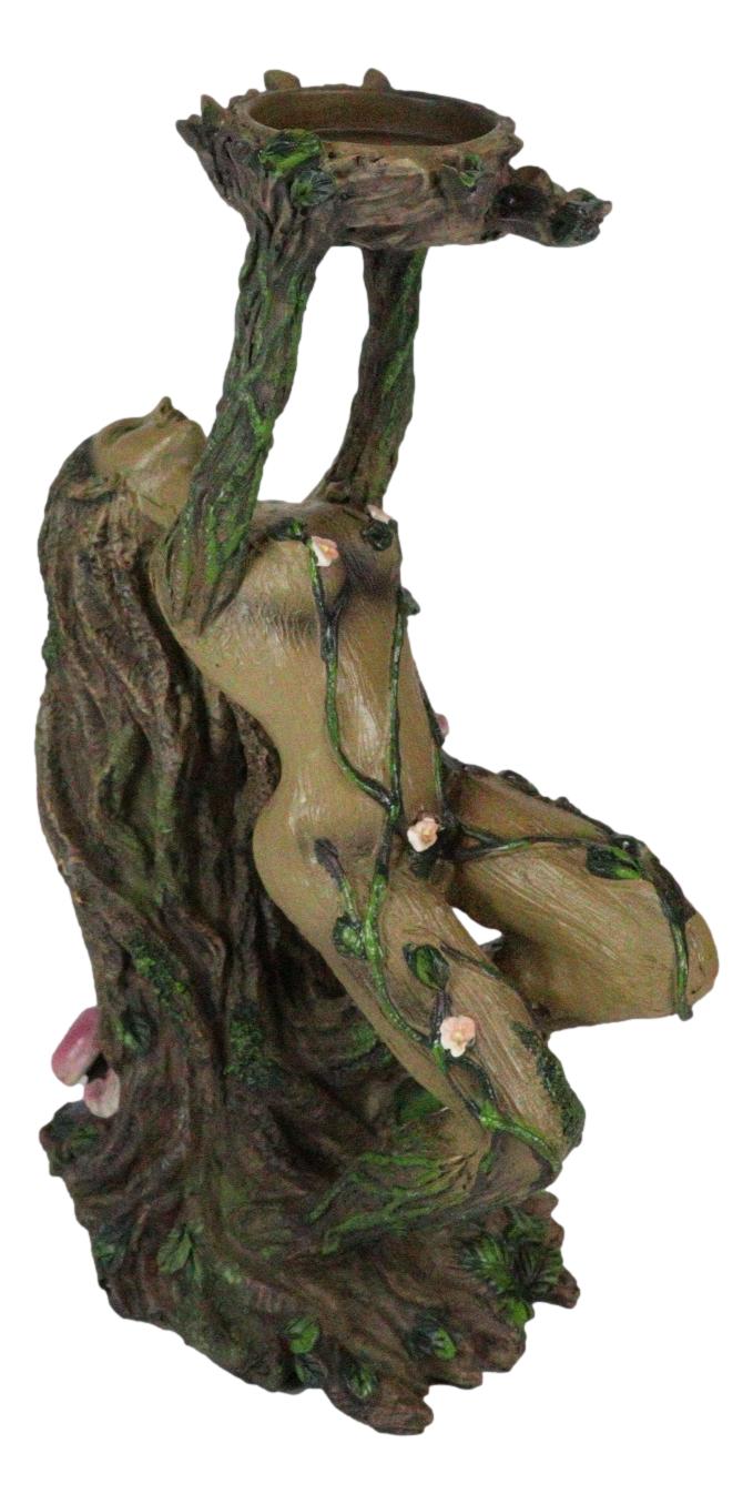 Forest Celtic Greenman Tree Woman Gaia Dryad Ent Goddess Tea Light Candle Holder