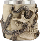 Ebros Shipwrecked Skeleton With Octopus Drinking Mug Beverage Drinkware