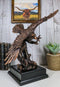 American Bald Eagle Swooping With Open Wings Bronze Electroplated Resin Figurine